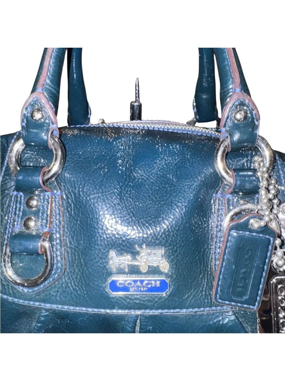 Coach Madison Sabrina Satchel 14178 Cobalt Blue 2 way - Picture 8 of 17